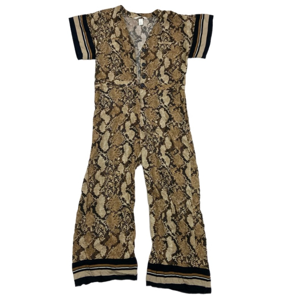 H & M Snakeskin Python Print Jumpsuit. Size 4 - image 3
